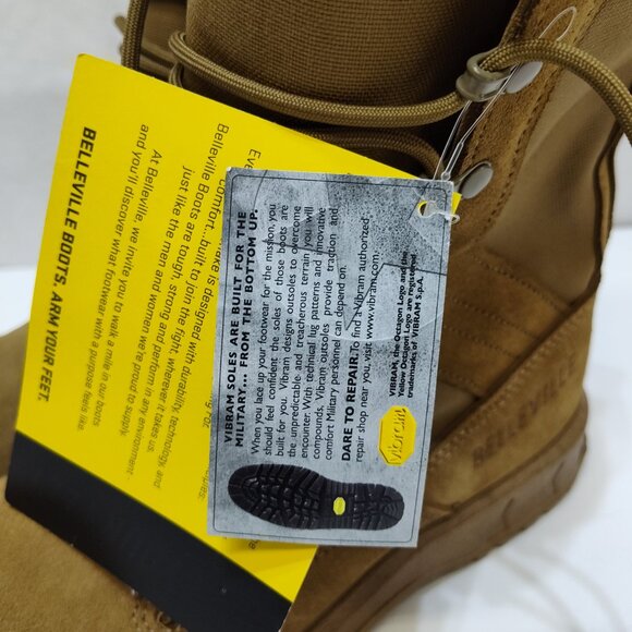 Belleville C290 Ultralight Combat Training Boot Sz 7R Vibram Outsole Coyote Brow - Picture 8 of 9